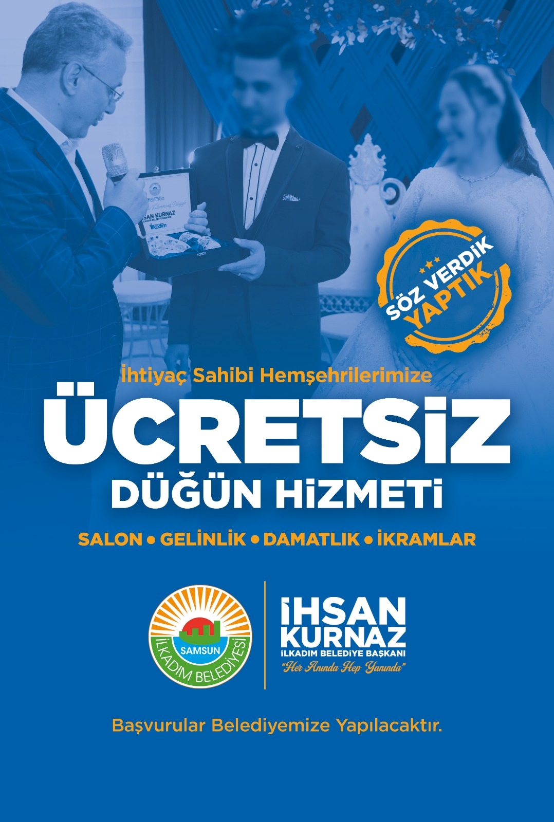 Ücretsiz Düğün Hizmetiyle İlkadım’da 170 Yeni Yuva
